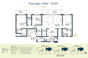 3 BHK + STAFF