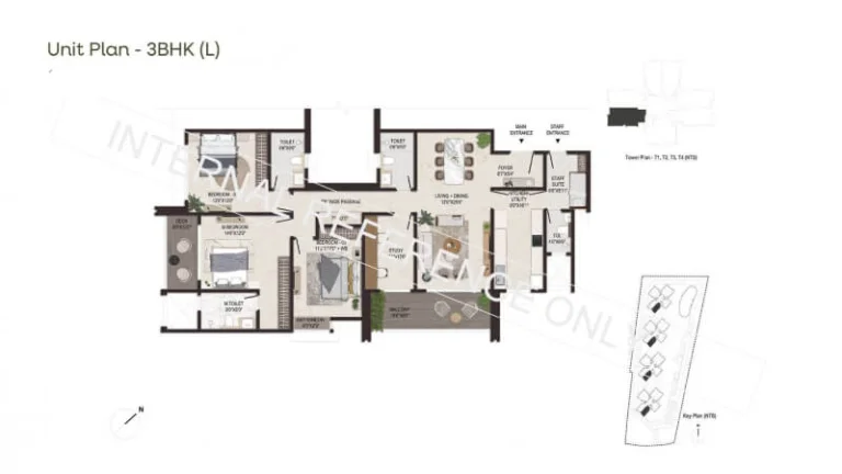 Embassy Sky Terraces 3 BHK Large Floor Plan