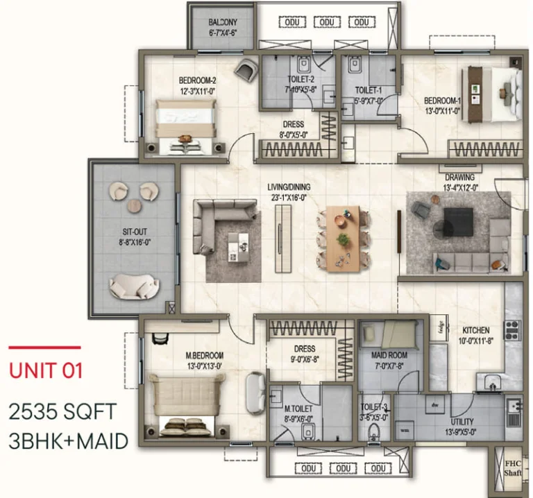 Poulomi Florique Floor Plans