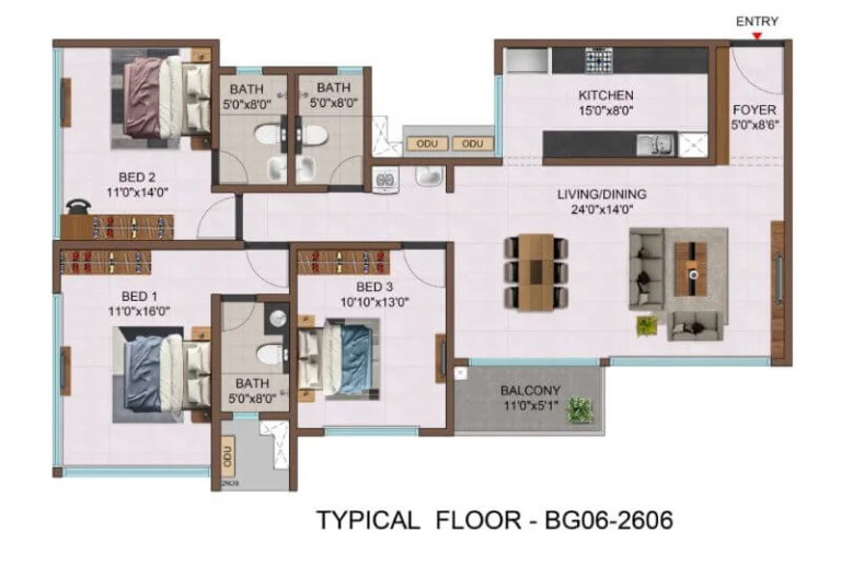 Casagrand Aquagrove Floor Plan