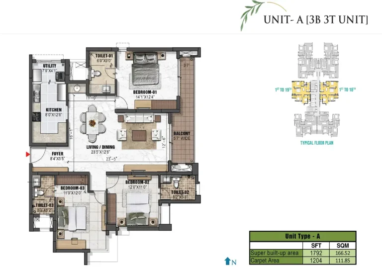 Prestige Eden Garden Floor Plan