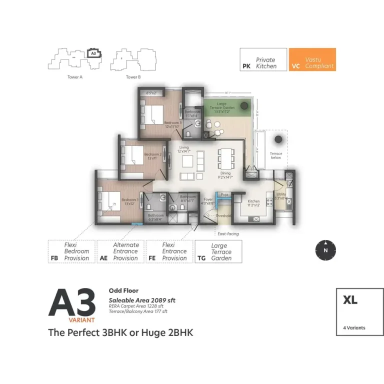 Living Walls True North Floor Plans
