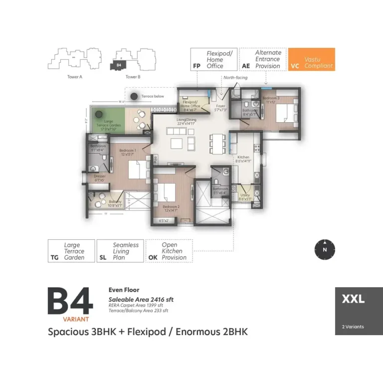 Living Walls True North Floor Plans