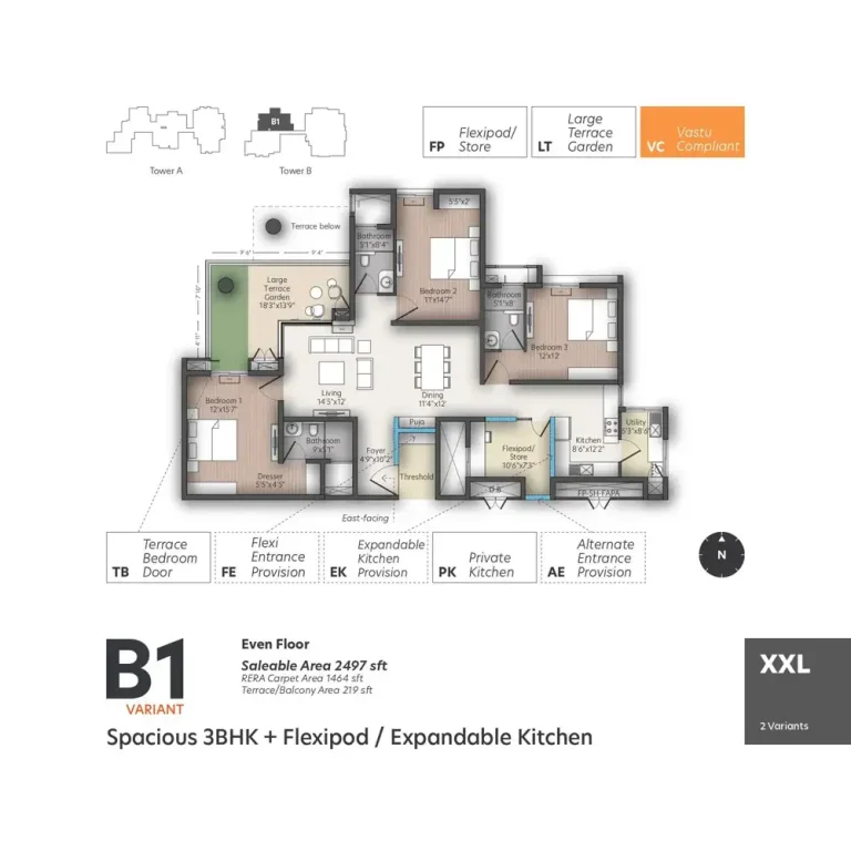 Living Walls True North Floor Plans