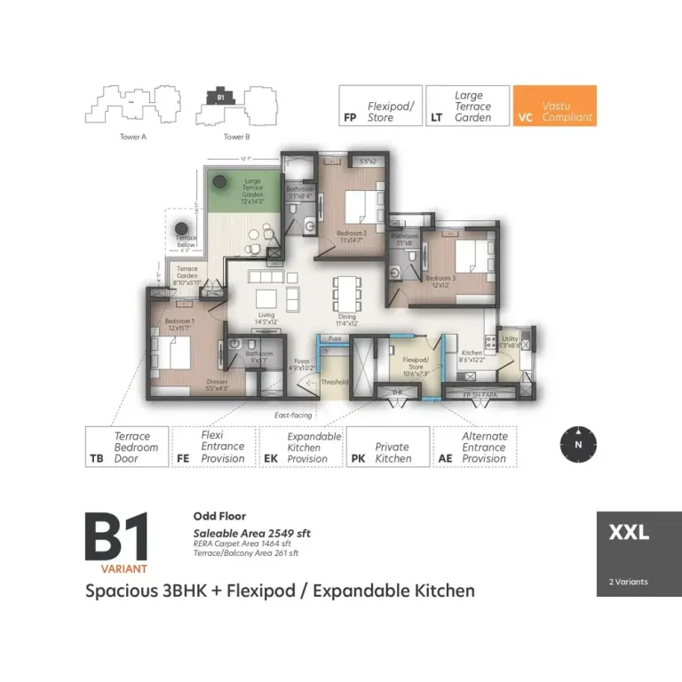 Living Walls True North Floor Plans
