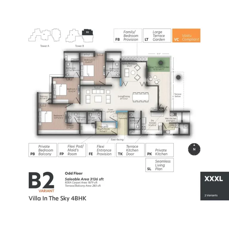 Living Walls True North Floor Plans