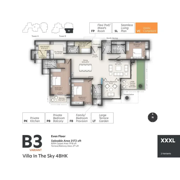 Living Walls True North Floor Plans