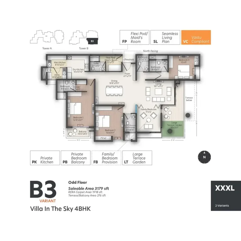 Living Walls True North Floor Plans