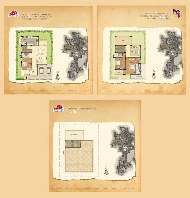 Prestige Lakeside Habitat Villas Floor Plans
