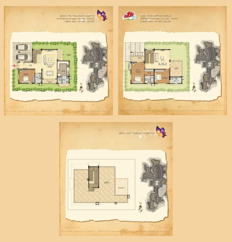 Prestige Lakeside Habitat Villas Floor Plans
