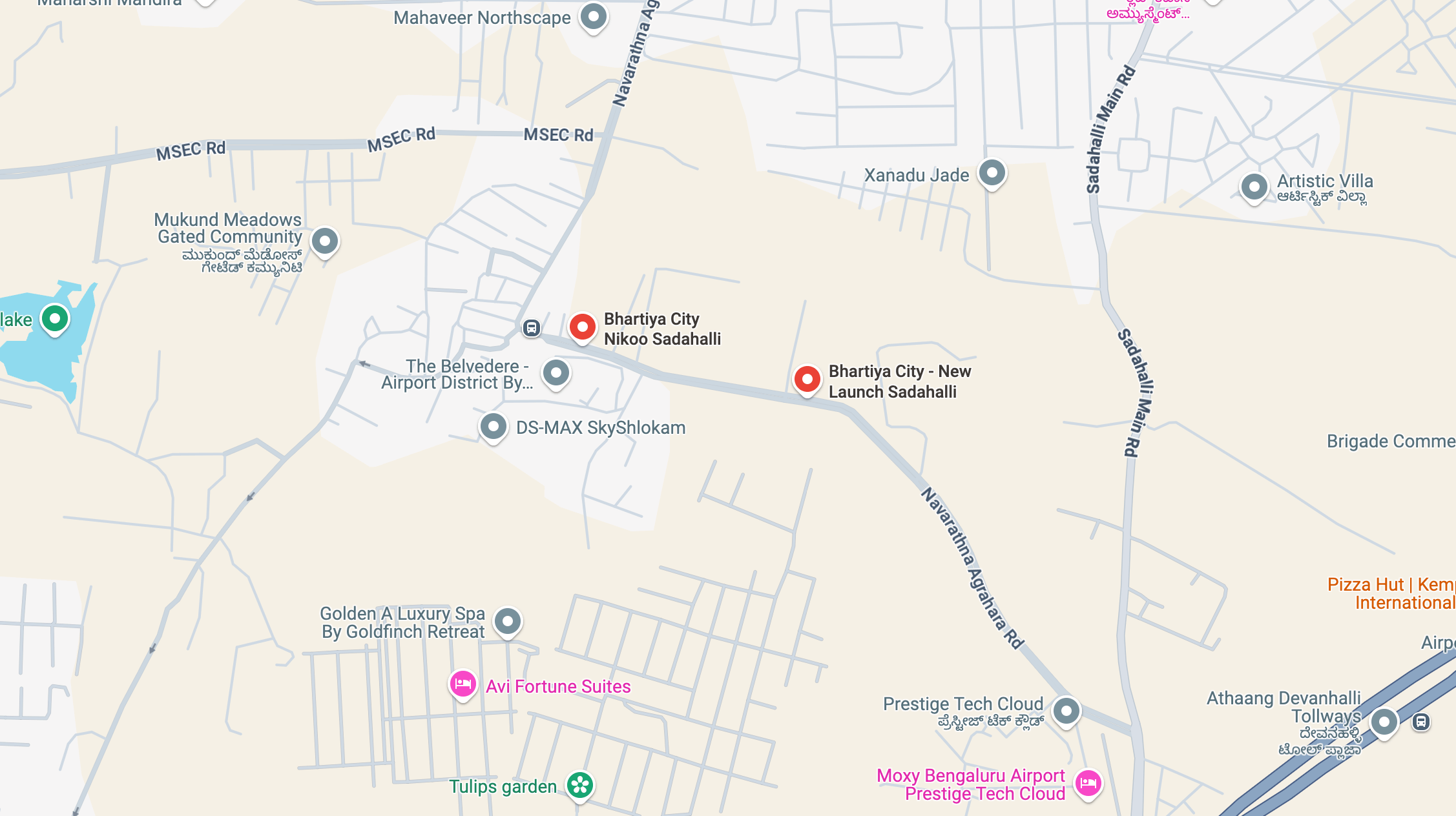 Nikoo Garden Estate Location Map