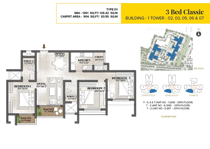 Prestige Avalon Park Floor Plan 1
