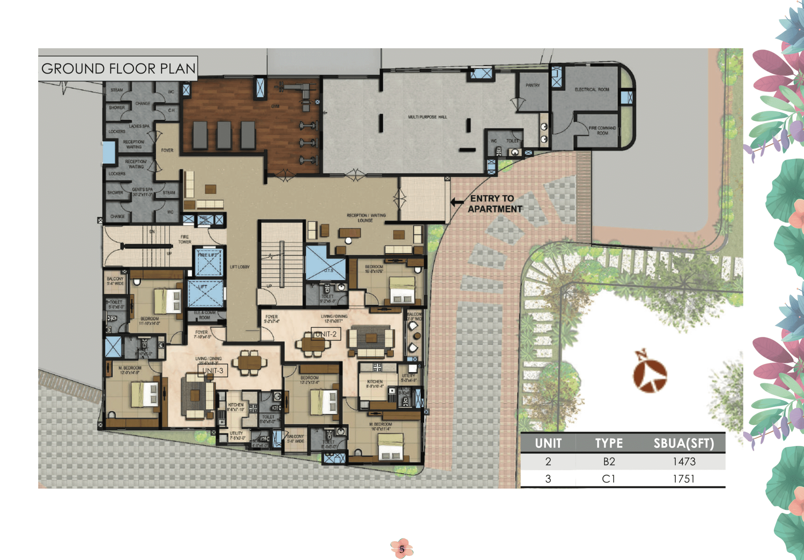 Prestige Botanique Ground Floor Plan