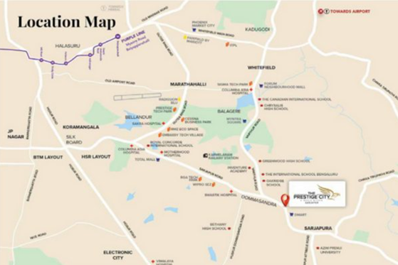 Prestige City Location Map