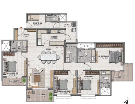Prestige Elm Park Floor Plan 1
