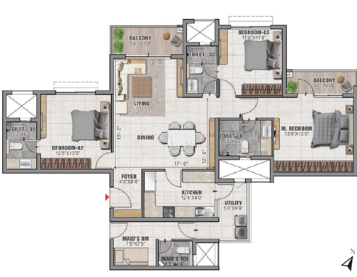 Prestige Elm Park Floor Plan 2