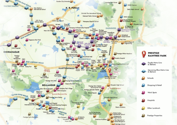 Prestige Evergreen Location Map