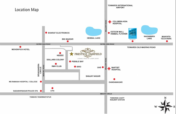 Prestige Fairfield Location Map