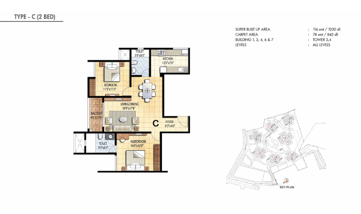 Prestige Falcon City Floor Plan 2
