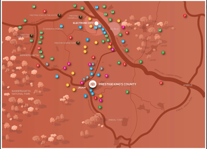Prestige King's County Location Map