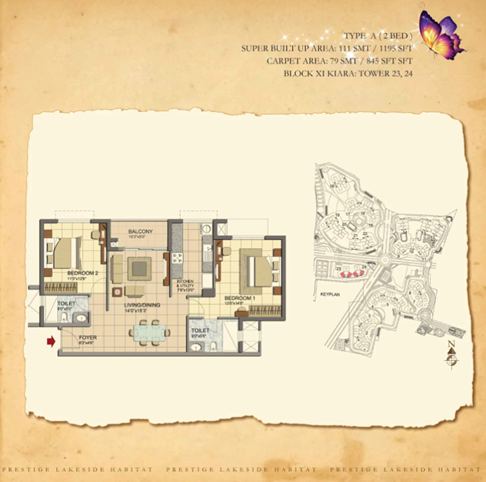 Prestige Lakeside Habitat Floor Plan 2