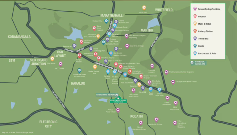 Godrej Lakeside Orchard Location Map