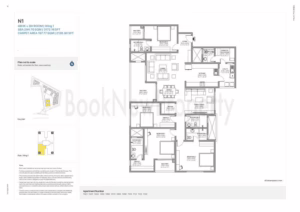Type N1 – Premium 4 BHK + Domestic Help Wing 1 (Skyline View)
