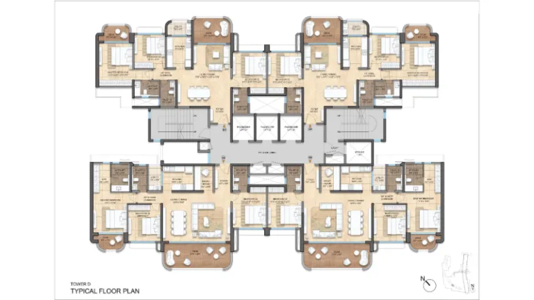 Lodha Elanza Tower D Typical Floor Plan
