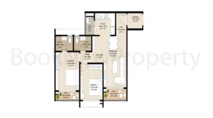 Mahindra Blossom 2 BHK Regular Floor Plan