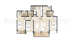 Mahindra Blossom 3 BHK Large Floor Plan
