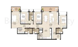 Mahindra Blossom 4 BHK Floor Plan