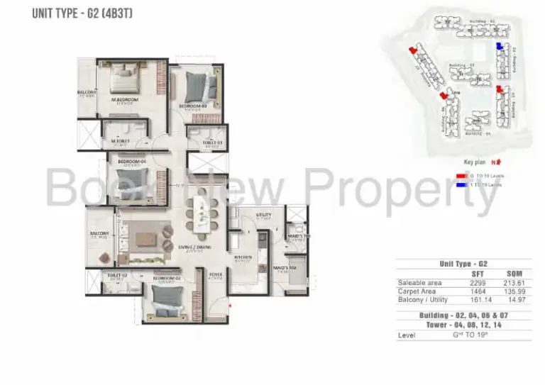 Prestige Evergreen Unit Type G2 4B3T Floor Plan