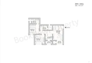 2 BHK Small Floor Plan- Sobha Hoskote