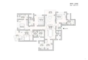 4 BHK Large Floor Plan- Sobha Hoskote