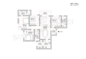 4 BHK Small Floor Plan- Sobha Hoskote
