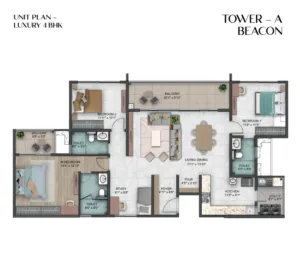 Sumadhura Capitol Residences Luxury 4 BHK Floor Plan