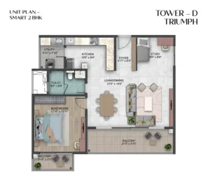 Sumadhura Capitol Residences Smart 2 BHK Floor Plan