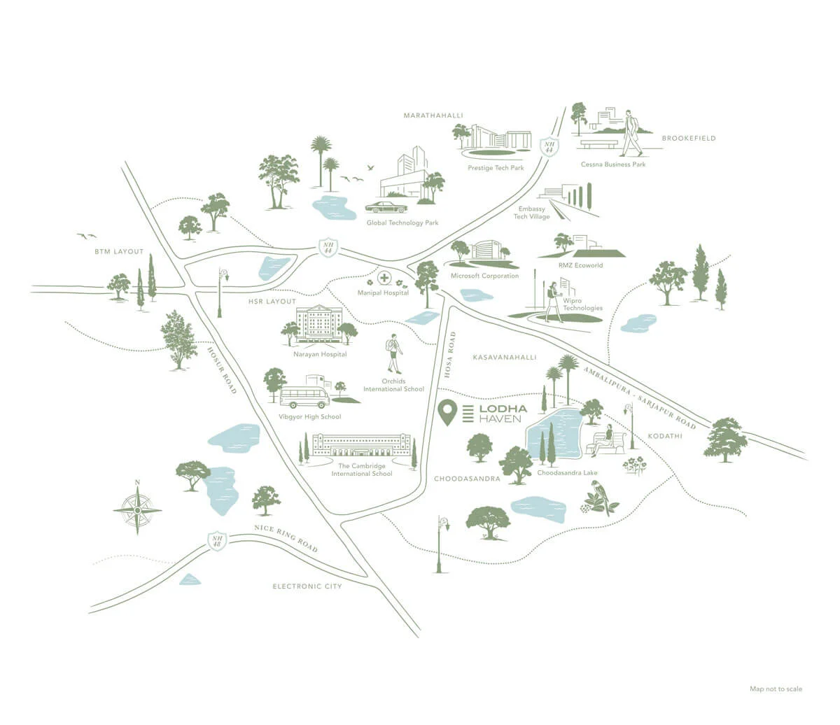 Lodha Haven Location Map
